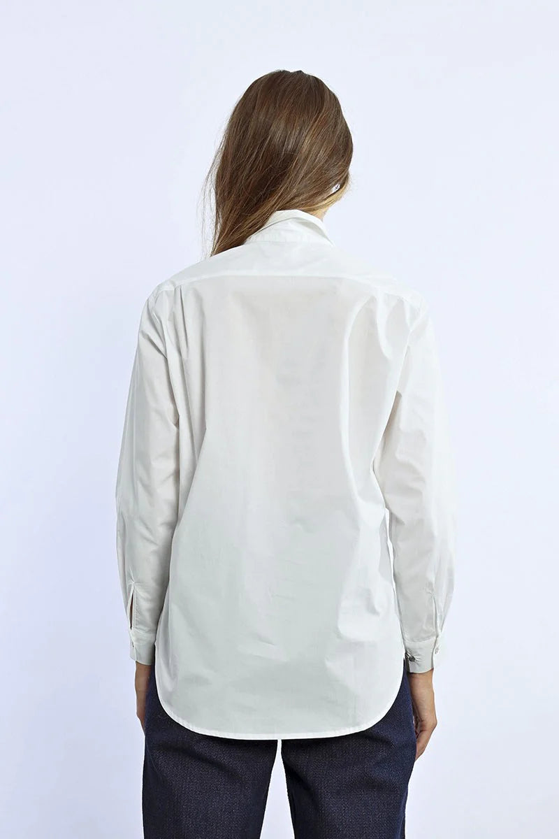 Oversized Tailored Cotton Button Up Shirt Pizzazz Beloit