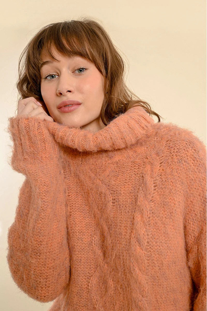 Oversized Twisted Knit Sweater Pizzazz Beloit