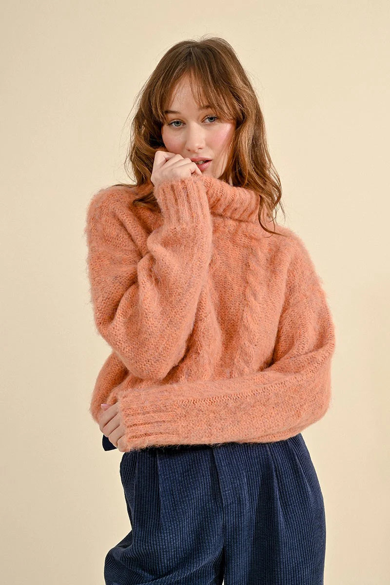 Oversized Twisted Knit Sweater Pizzazz Beloit