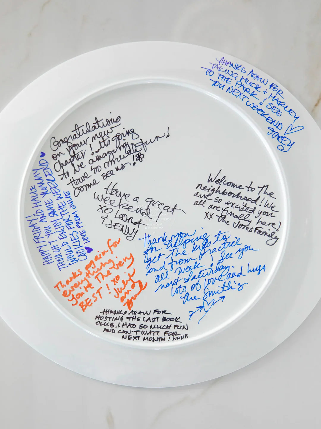 Natural Life Cream Melamine Giving Plate