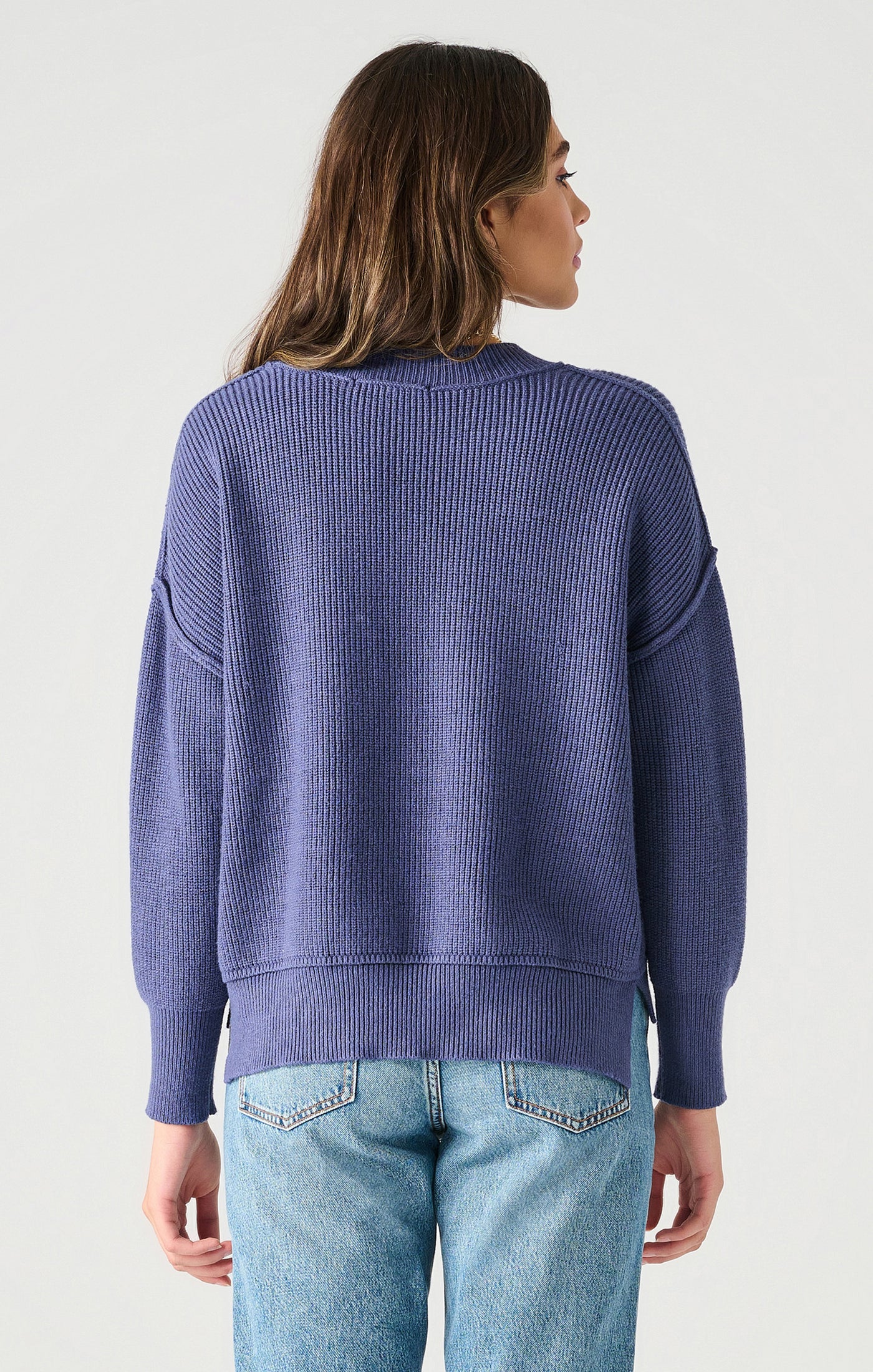 Periwinkle Drop Shoulder Sweater Pizzazz Beloit