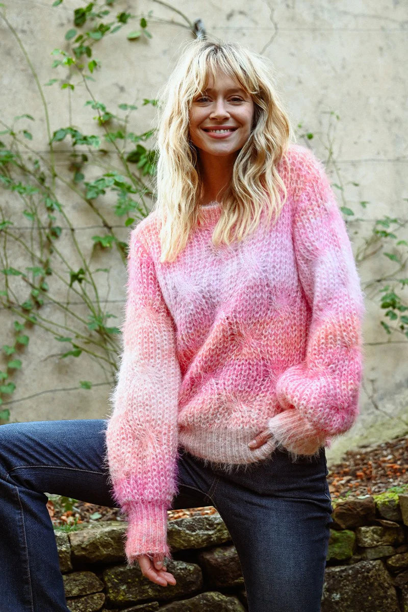 Playful Pink Tie Dye Sweater Pizzazz Beloit