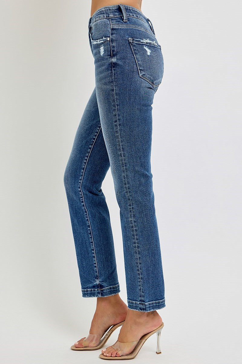 Confidence Curve Mid Rise Straight Jeans