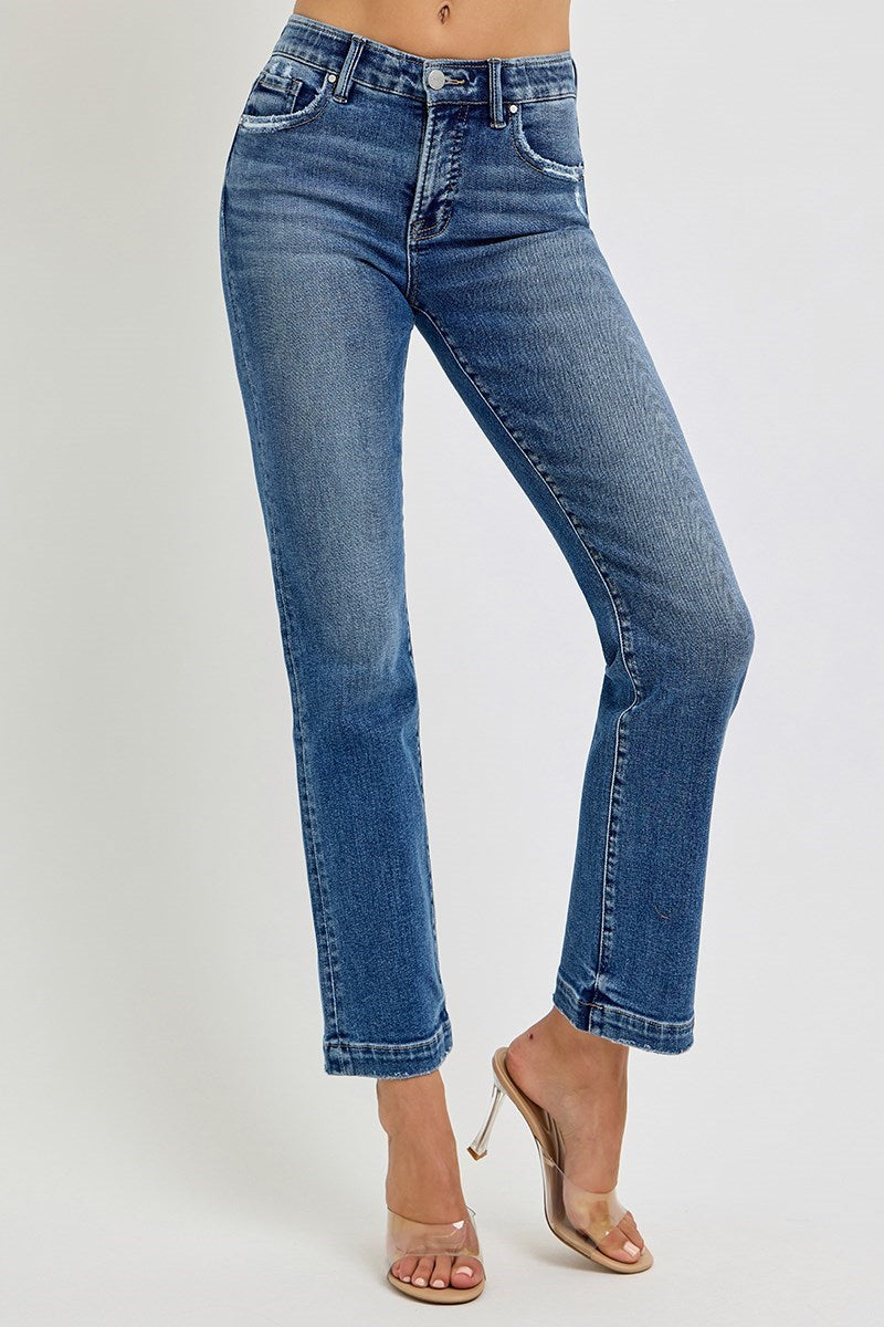 Confidence Curve Mid Rise Straight Jeans