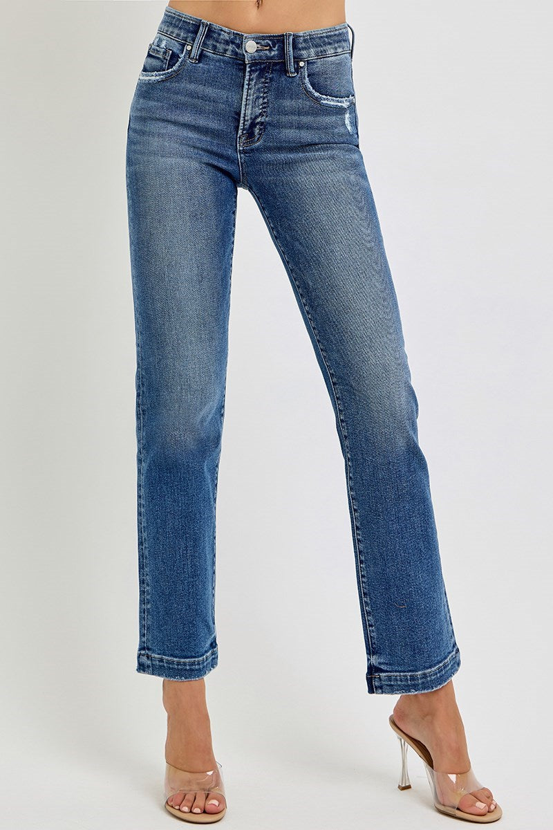 Confidence Curve Mid Rise Straight Jeans