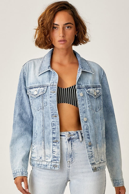 Relaxed Fit Ombre Wash Denim Jacket Pizzazz Beloit