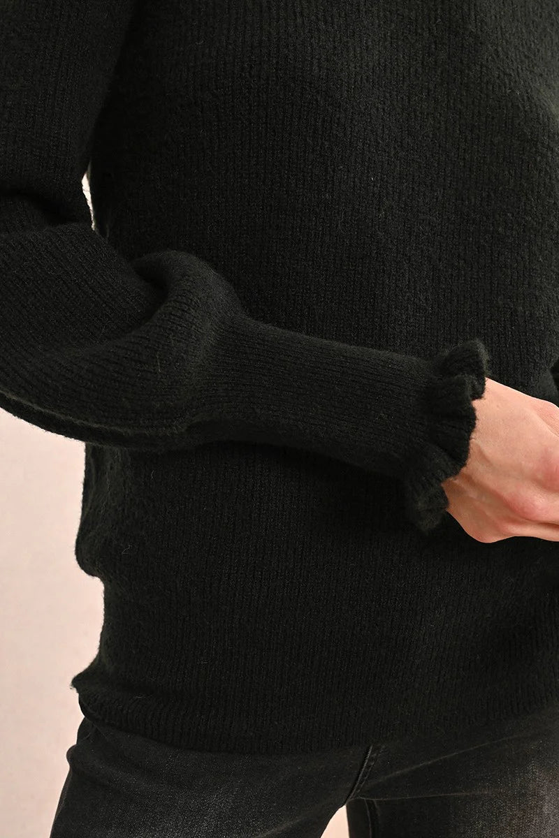Ribbed Knit Puff Sleeve Sweater Pizzazz Beloit