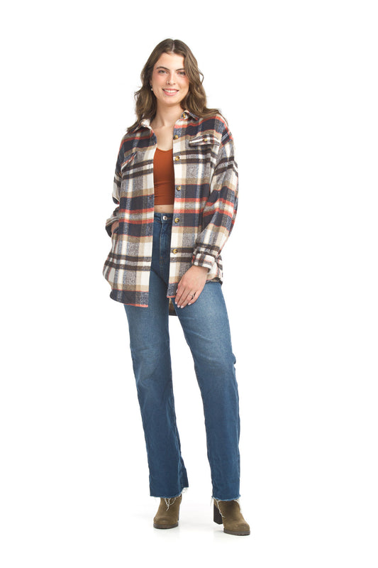 Rust Plaid Shacket Pizzazz Beloit