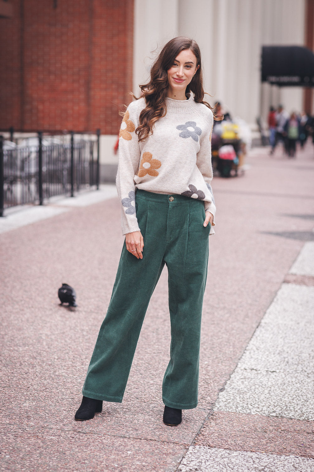 Daisy Dreams Oatmeal Knit Pullover