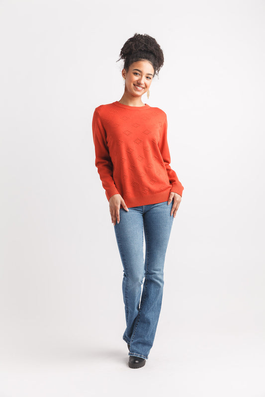 Autumn Glow Diamond Sweater