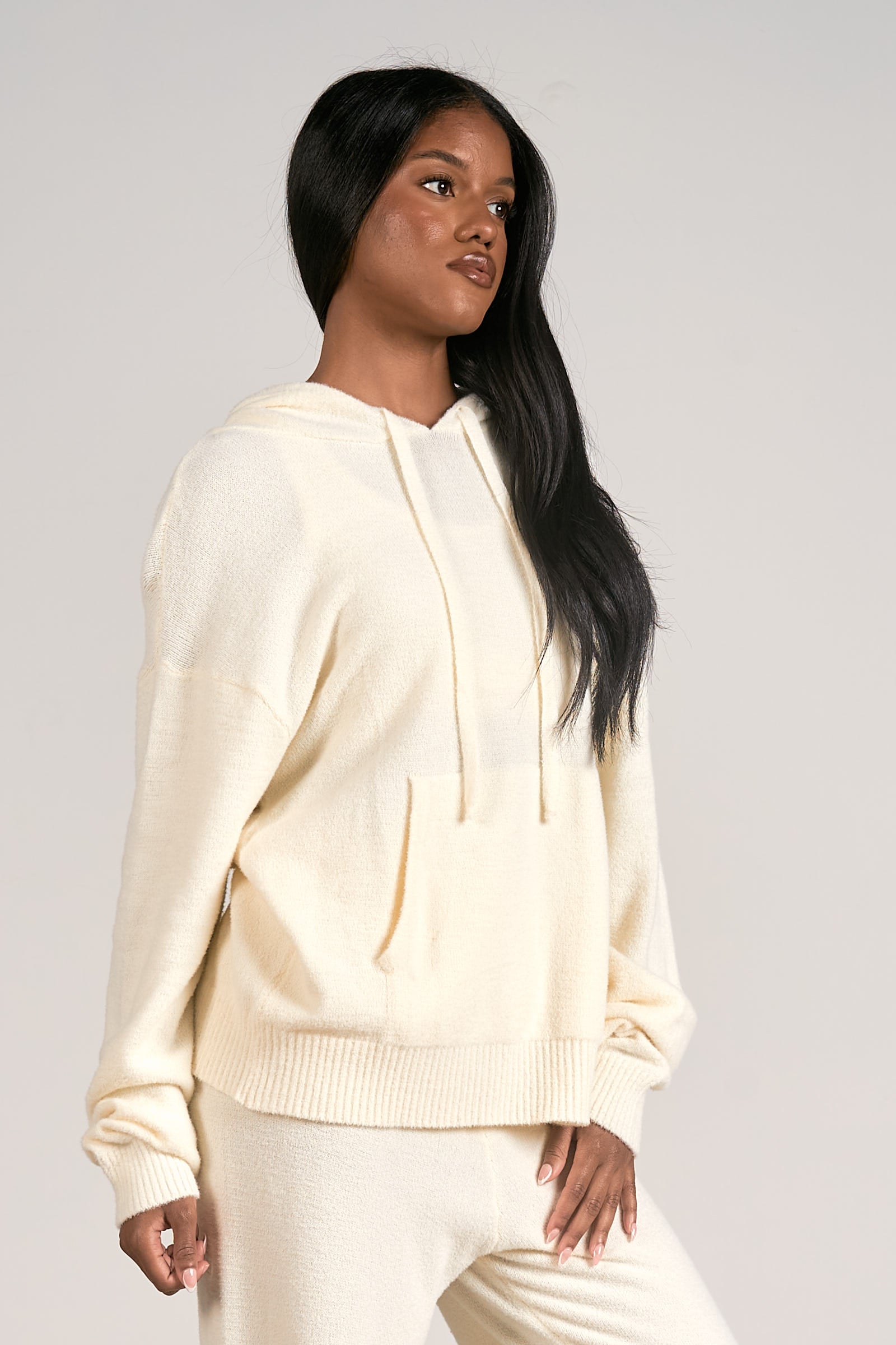 Chenille hoodie outlet sweater