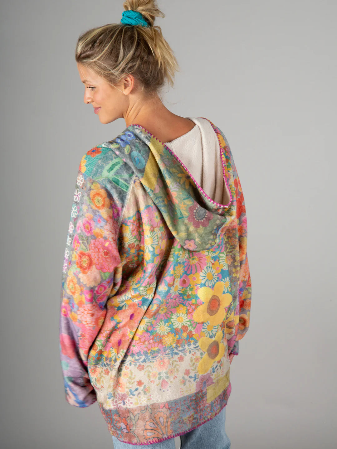 Natural Life Floral Patchwork Cozy Blanket Hoodie