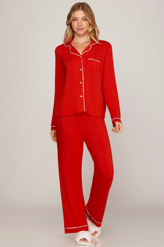 Cozy Stretch Knit Pajama Set