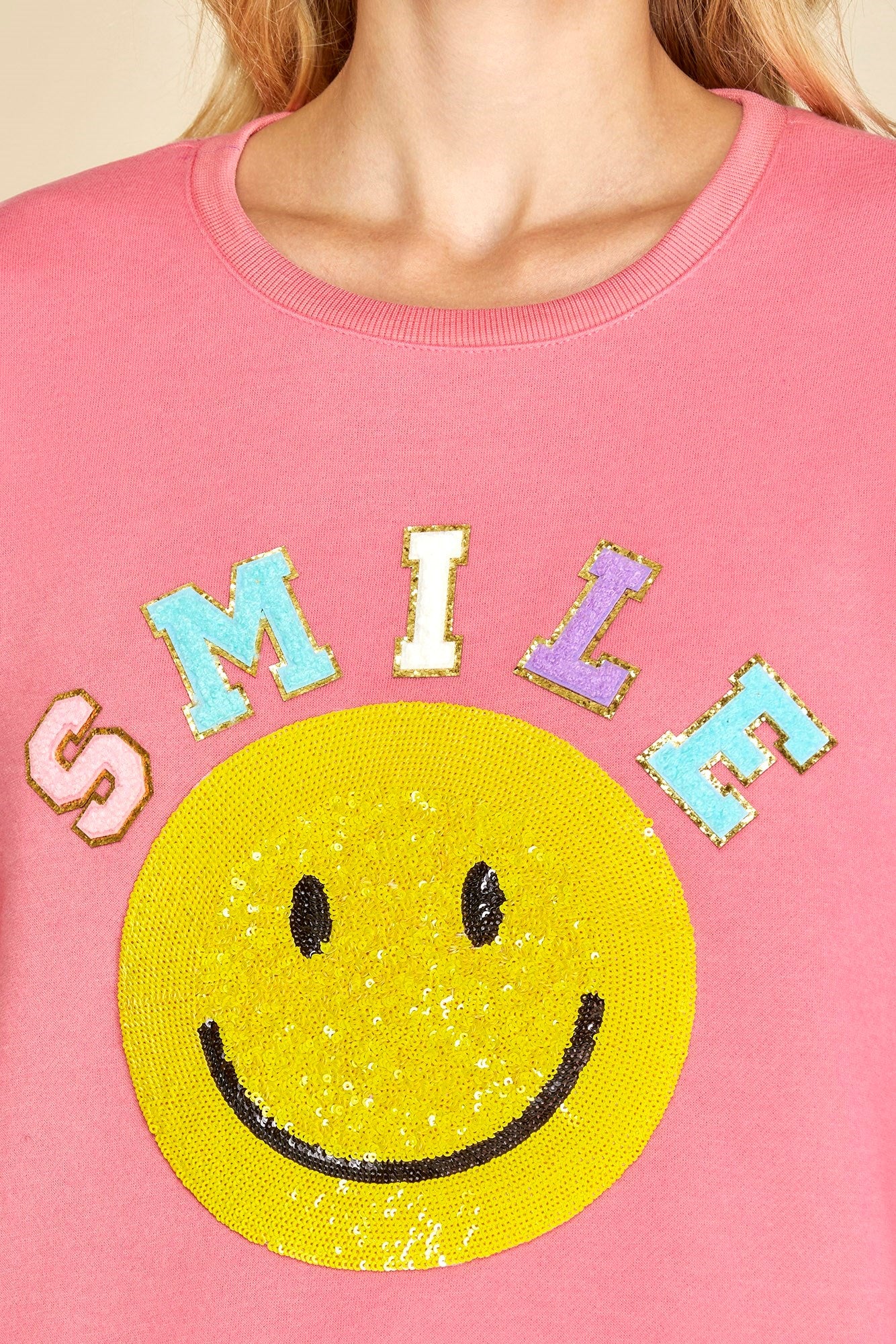 Happy Smile Patch Sweatshirt