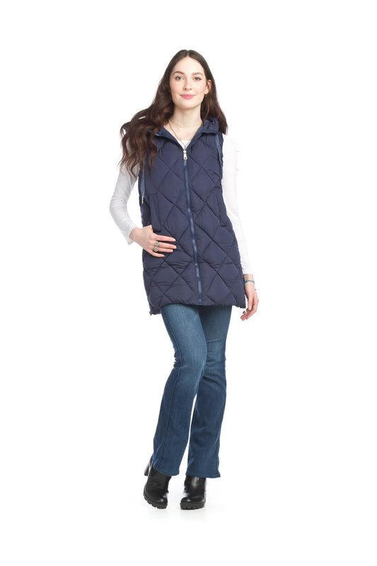 Side Zip Puffer Hooded Vest Pizzazz Beloit