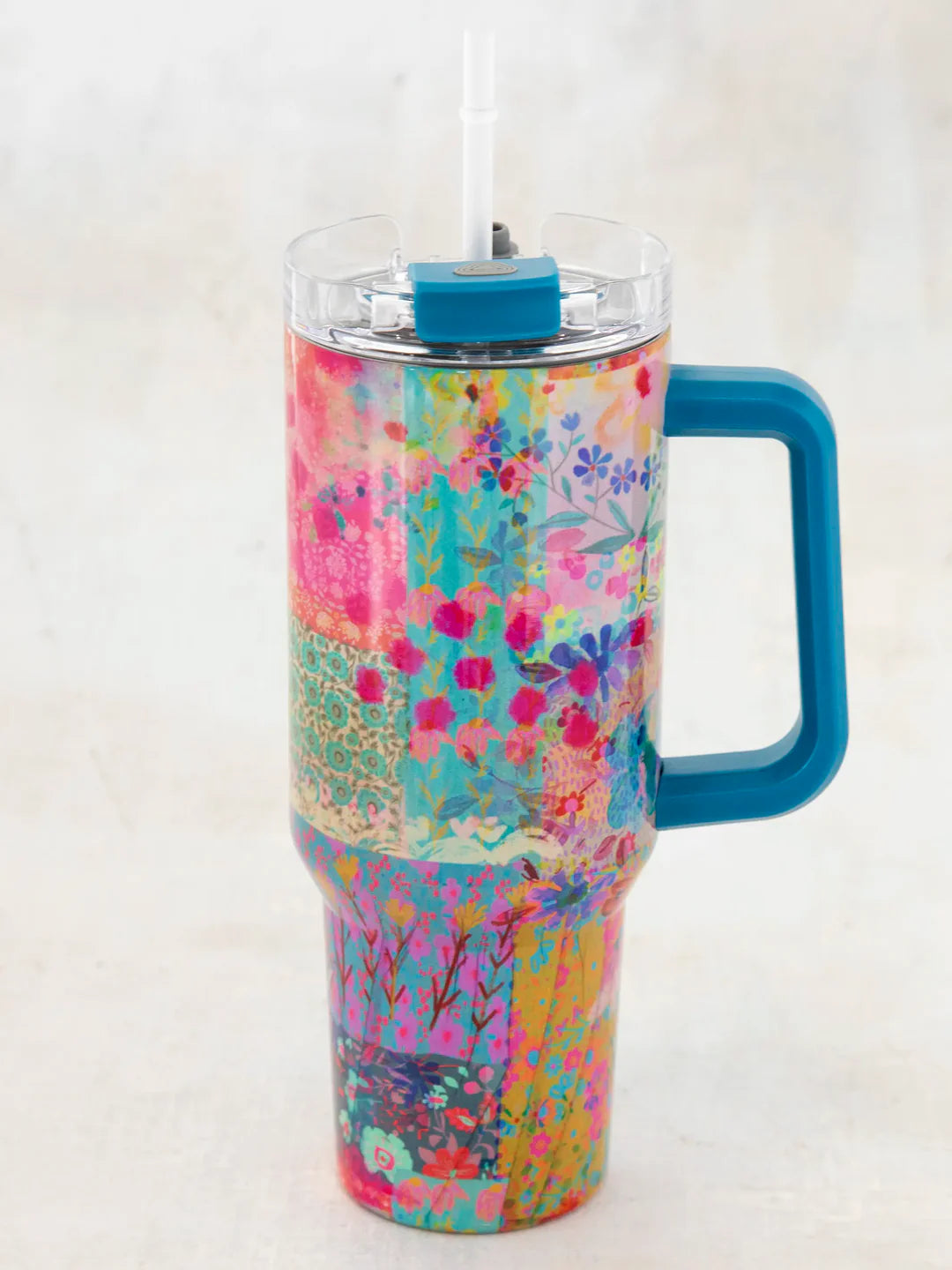 Pink Watercolor Patchwork Mega 40oz Tumbler