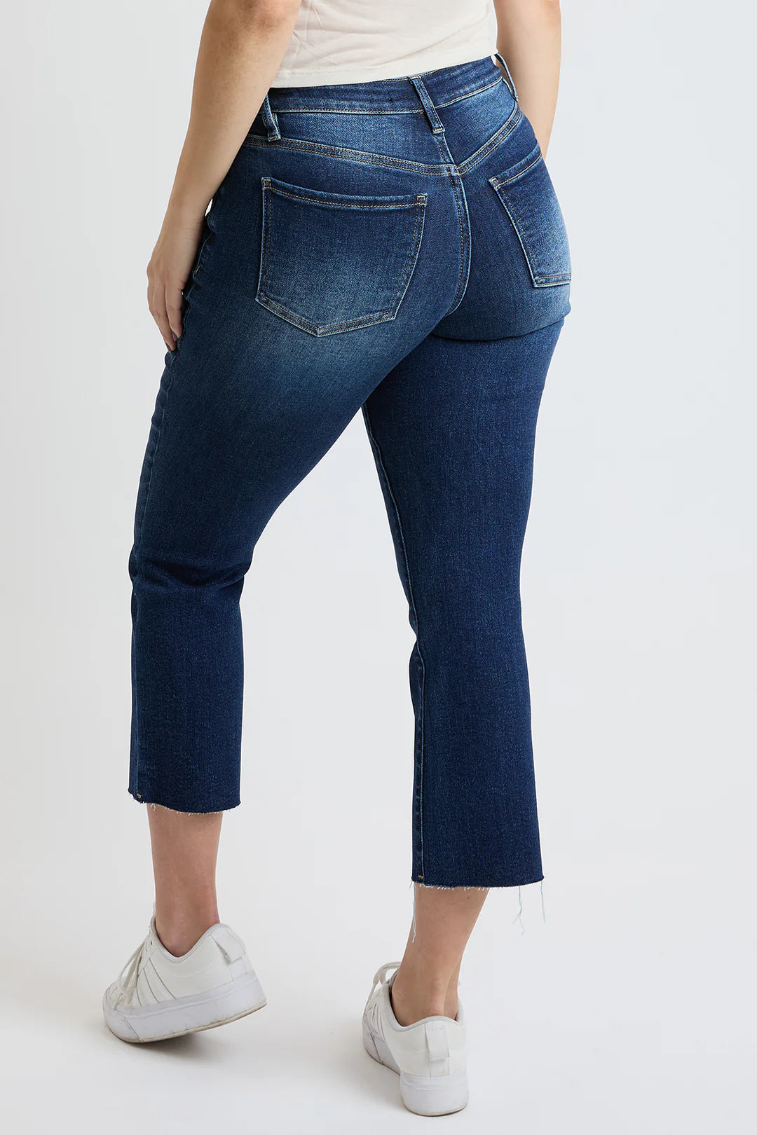 High Rise Premium Stretch Essential Capri Jeans