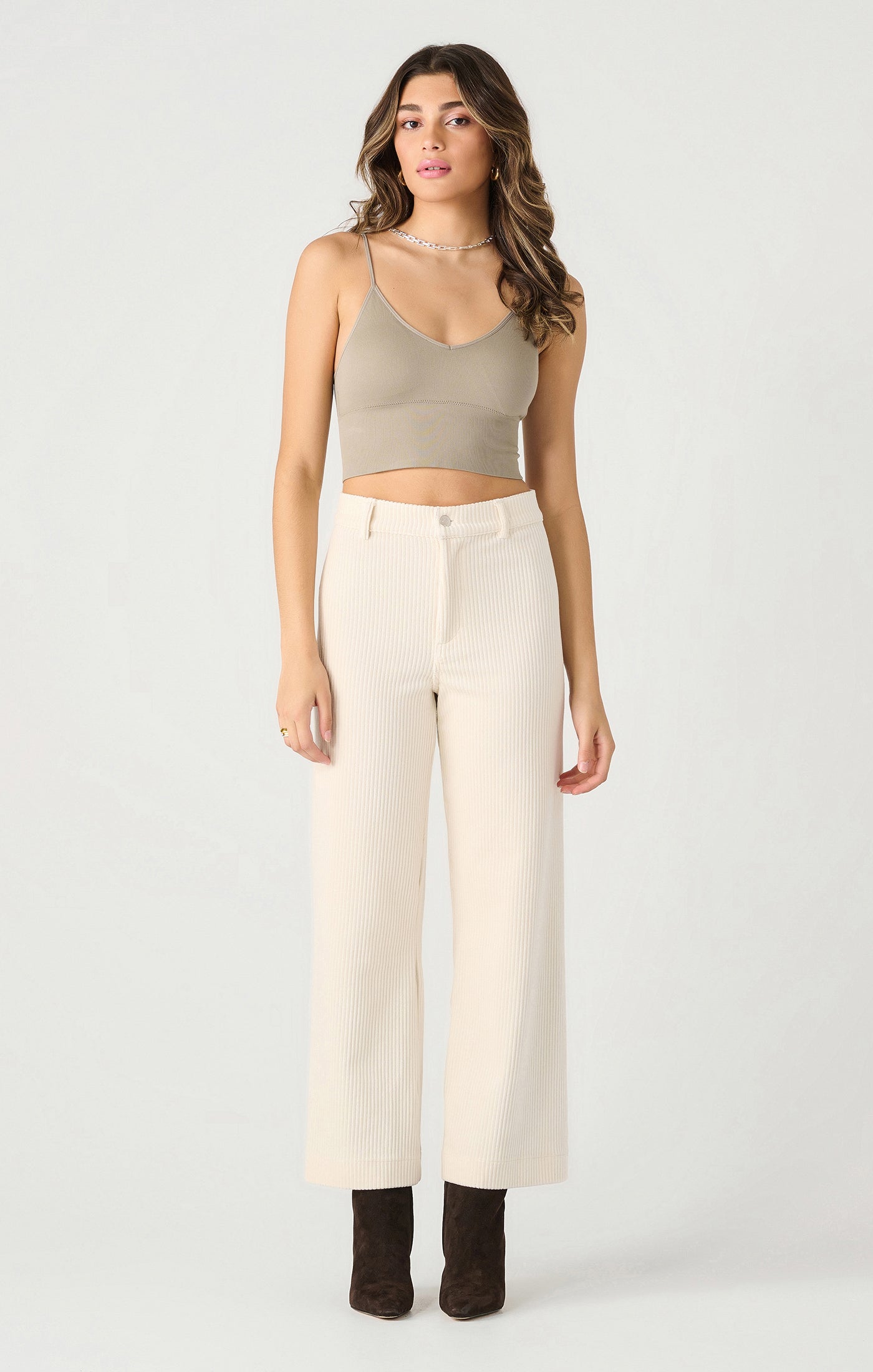 Wide Leg Corduroy Ankle Pant Pizzazz Beloit