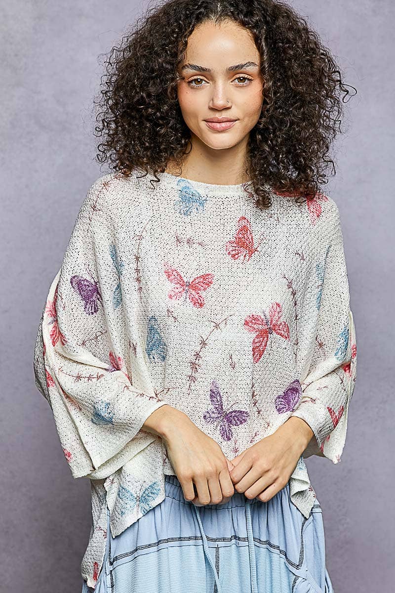 Flutter & Cozy Knit Butterfly Top