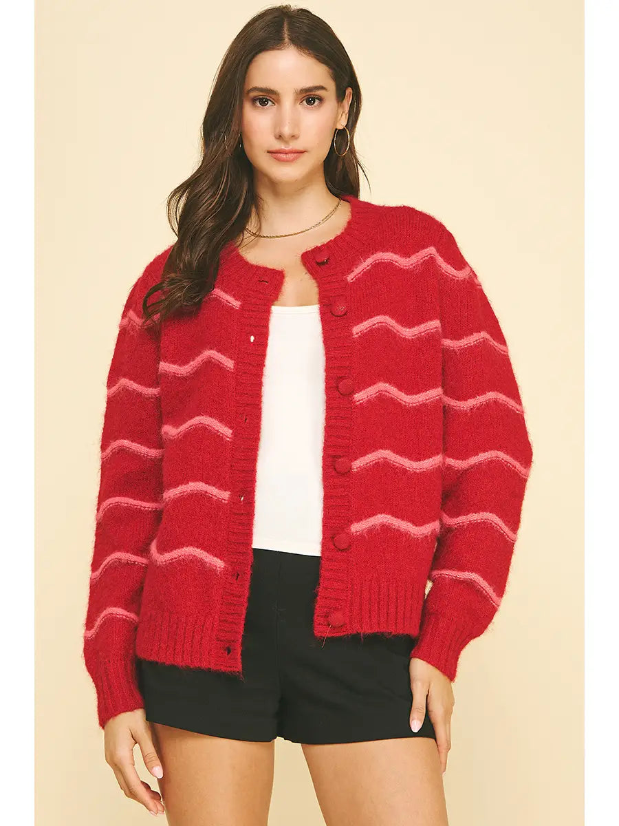 The Sweetheart Striped Cardi
