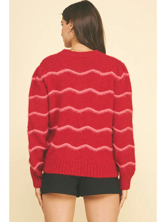 The Sweetheart Striped Cardi