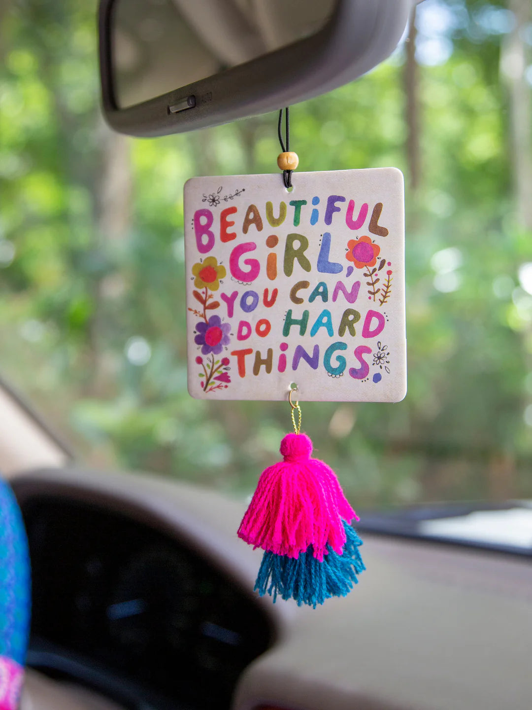 Natural Life Beautiful Girl You Can Do Hard Things Car Air Freshener