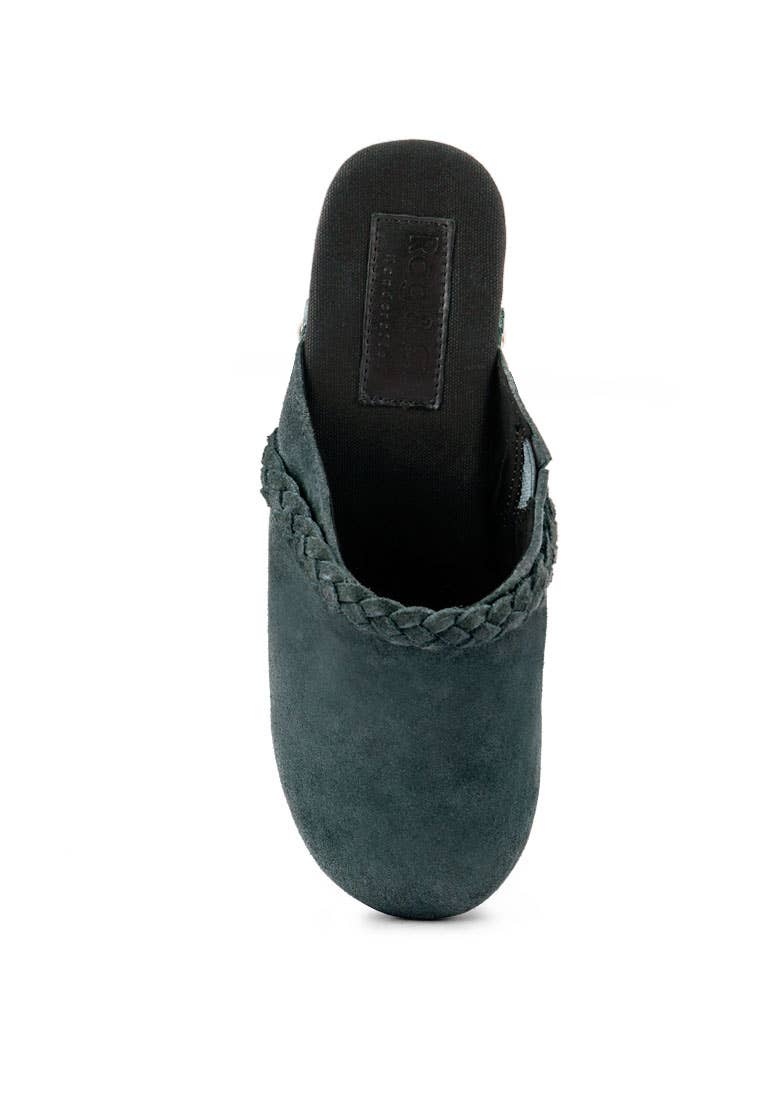 Inca Fine Suede Leather Clogs