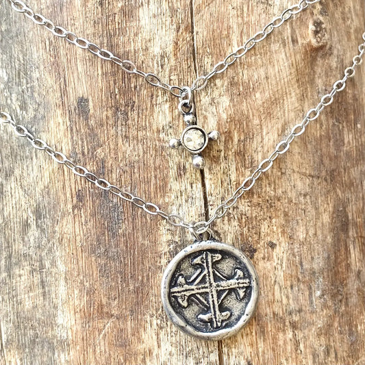 Julio Prayer Serenity Cross Necklace