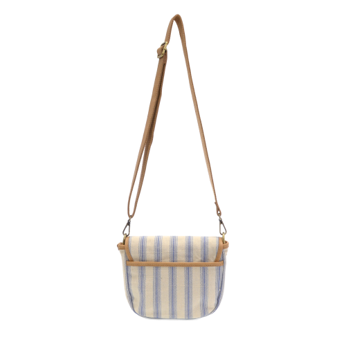 Pencil Stripe Canvas Saddle Bag