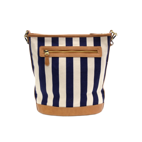 Awning Stripe Bucket Canvas Bag