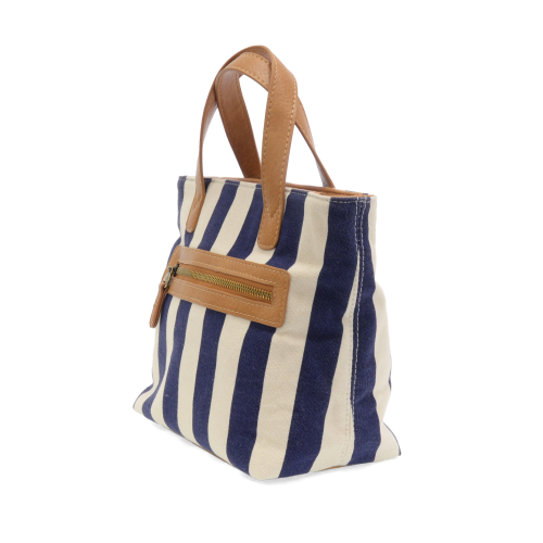 Awning Stripe Mini Canvas Tote