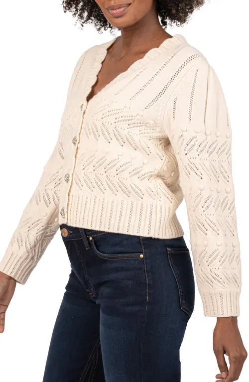 Kut From The Kloth Mimi Scallop Neck Cardigan