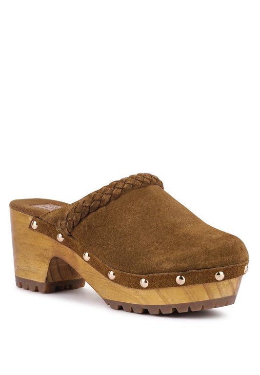 Inca Fine Suede Leather Clogs