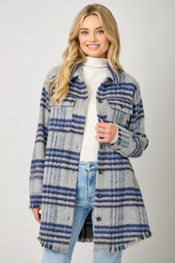 Fringe Benefits Plaid Jacket