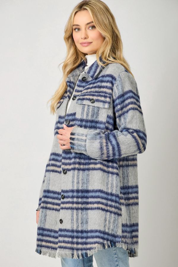 Fringe Benefits Plaid Jacket