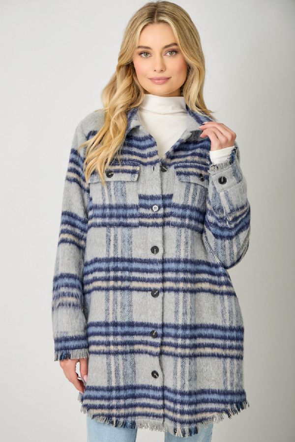 Fringe Benefits Plaid Jacket