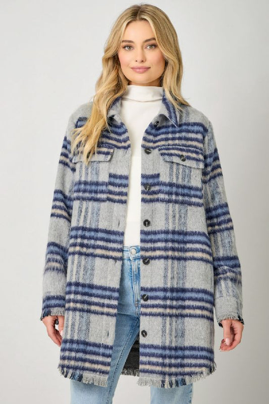 Fringe Benefits Plaid Jacket