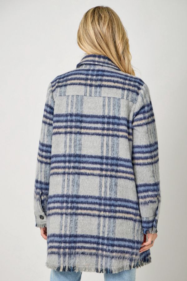 Fringe Benefits Plaid Jacket
