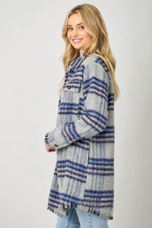 Fringe Benefits Plaid Jacket