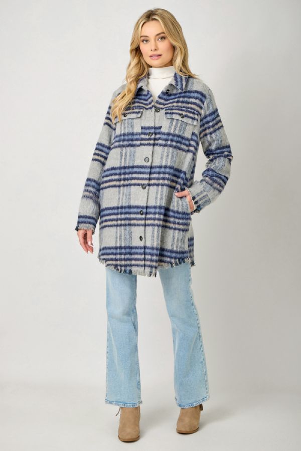 Fringe Benefits Plaid Jacket