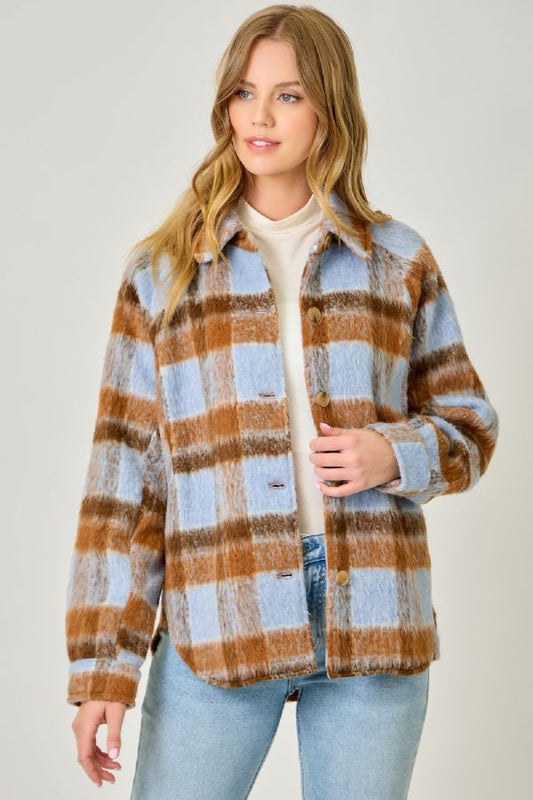 Perfectly Plaid Shirt Jacket