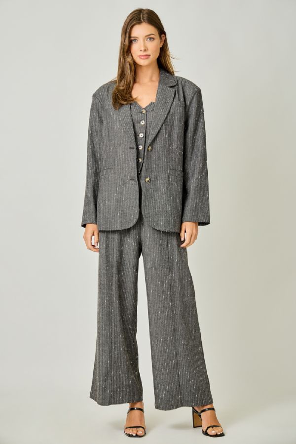 Shimmer & Stride Pinstripe Trousers