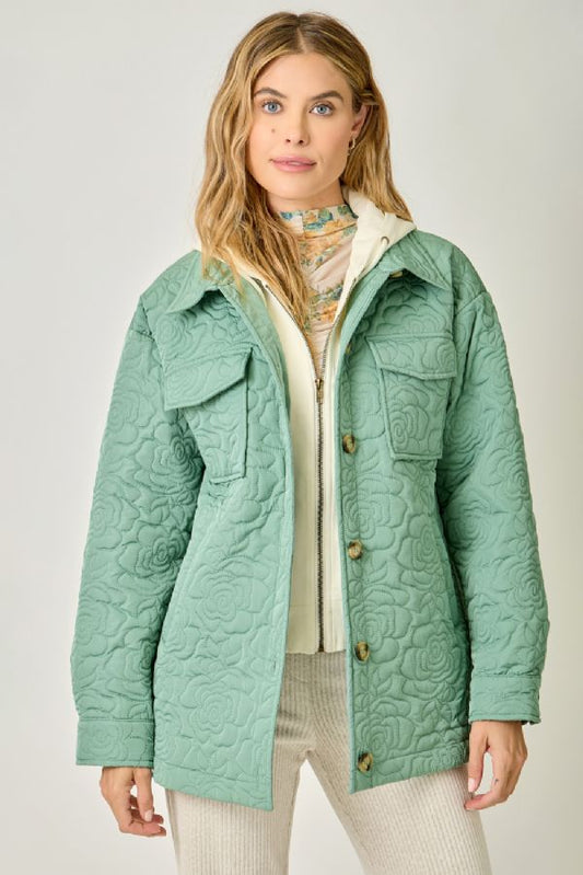 Bloom & Cozy Twofer Quilted Jacket