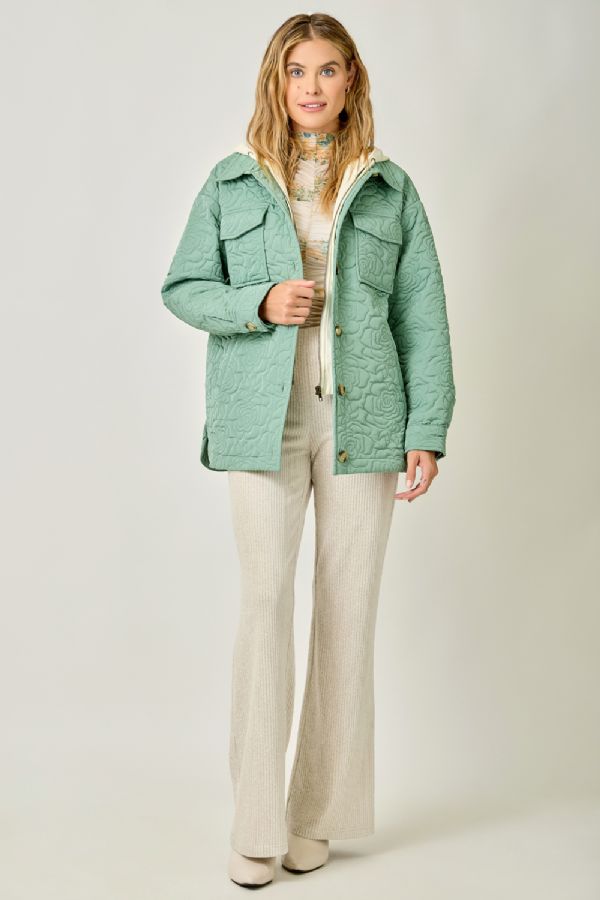 Bloom & Cozy Twofer Quilted Jacket