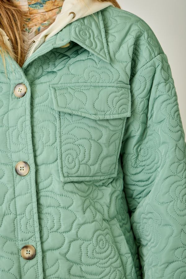 Bloom & Cozy Twofer Quilted Jacket