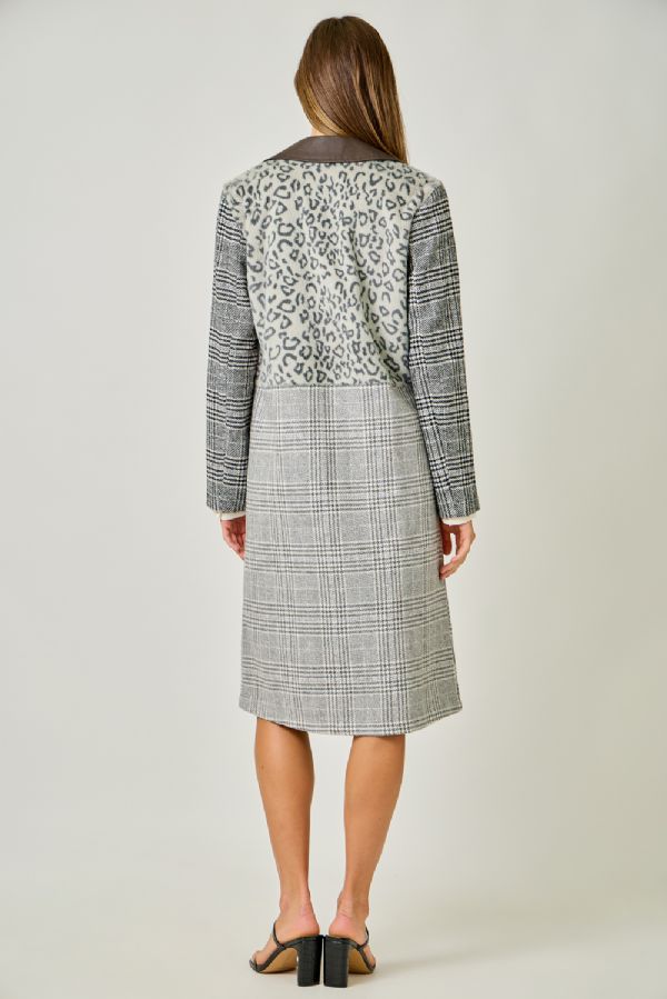 Wildly Chic Mixed Media Coat