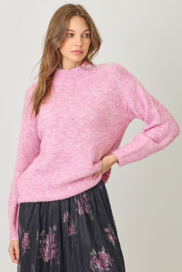 Shimmer & Shine Mock Neck Sweater