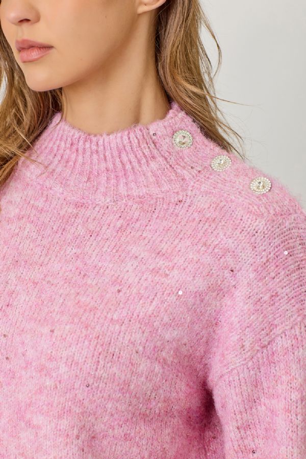 Shimmer & Shine Mock Neck Sweater