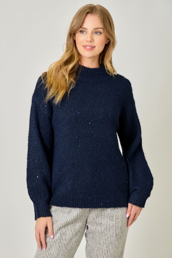 Shimmer & Shine Mock Neck Sweater