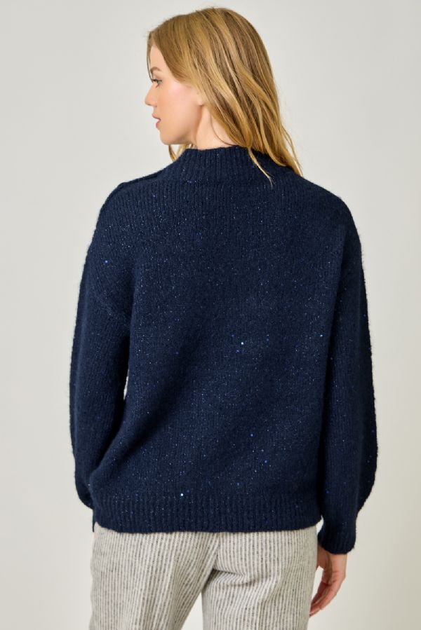 Shimmer & Shine Mock Neck Sweater
